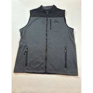 Ducks Unlimited Gray & Black Full-Zip Sleeveless Vest M Outdoor Wear (F299)